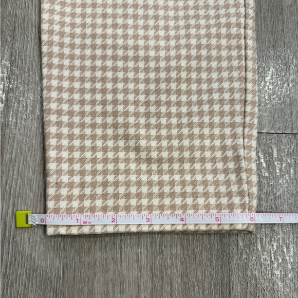 Old Navy Pants Women Size 12 Beige Houndstooth Pixie High Rise Skinny Trousers - Picture 11 of 12